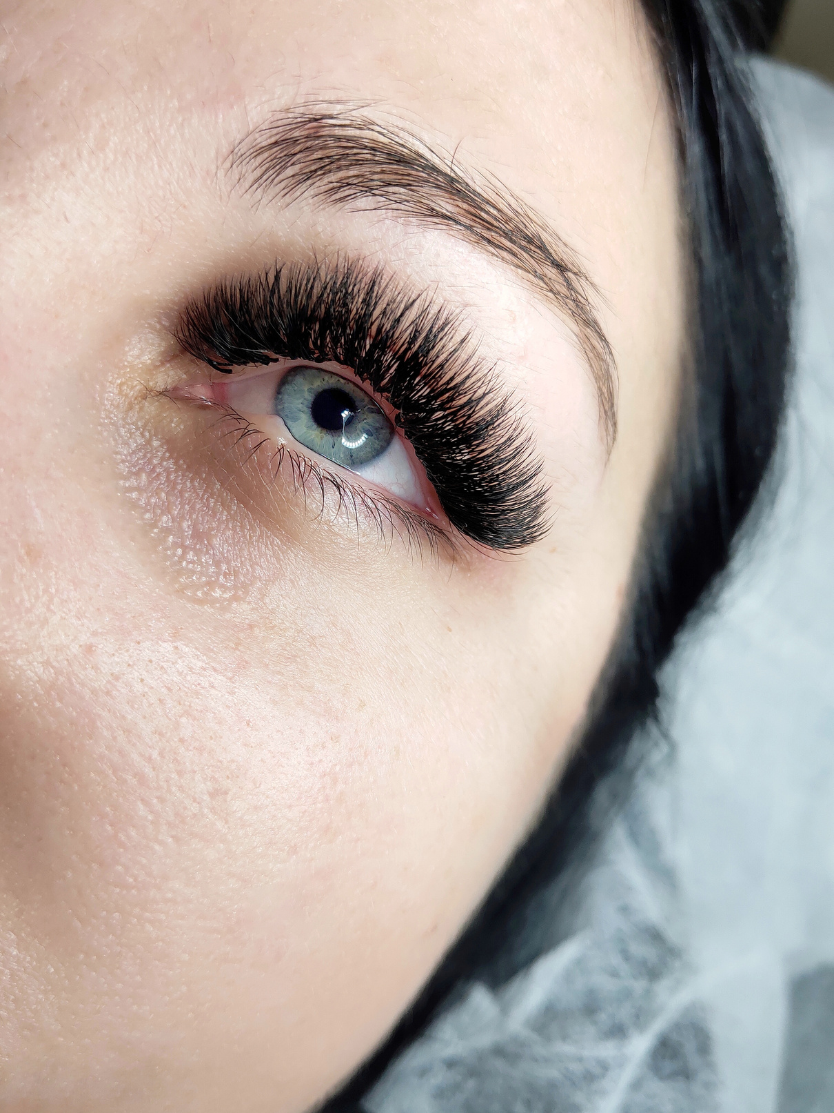 Woman with Eyelash Extension Closeup